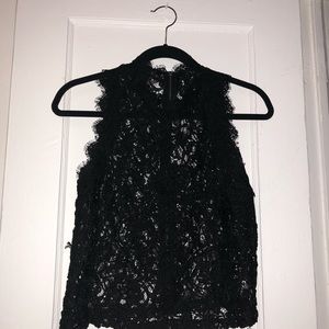 Zara black lace top, size Medium